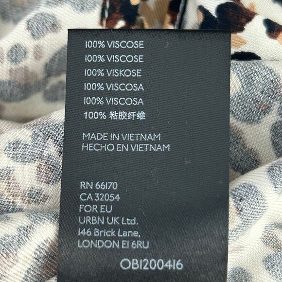 Anthropologie Maeve Katia Ruffled Collar Button Down Shirt Black Brown Sz 0 - Picture 6 of 11